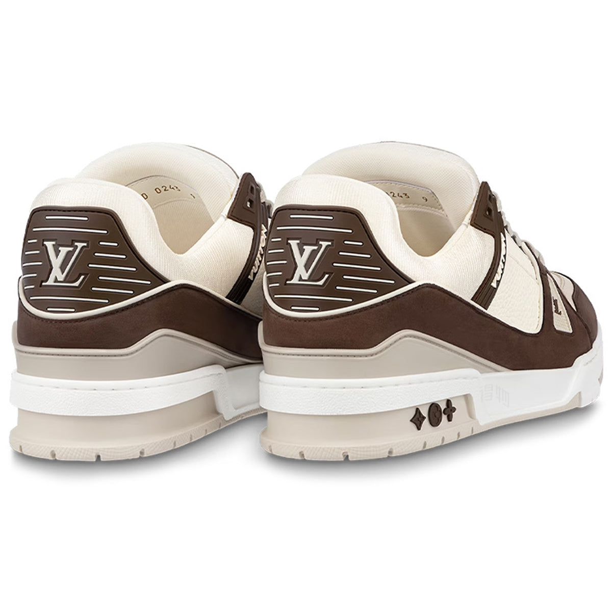 LV Trainer Unisex Low-Top Sneakers, Mocha & Cream