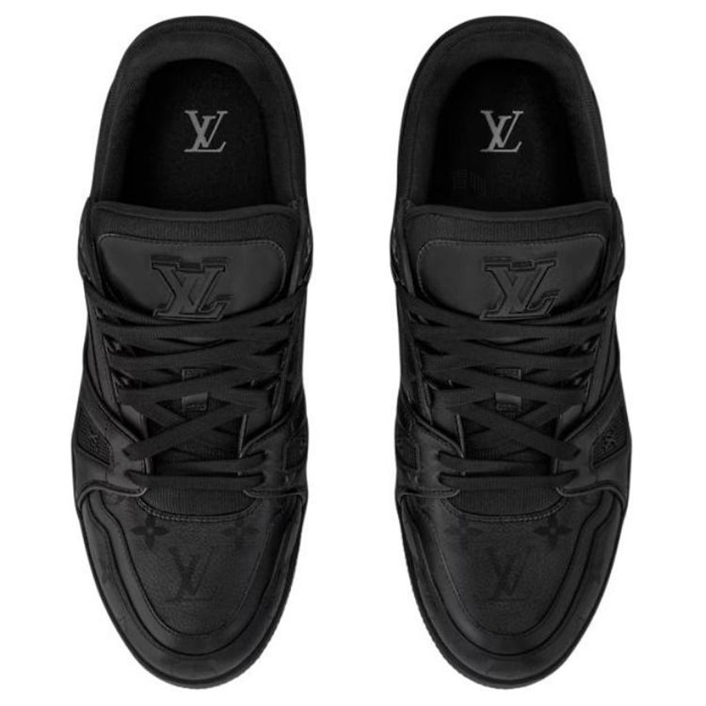Louis Vuitton Trainer Men's Black Calfskin Low-Top Sneakers