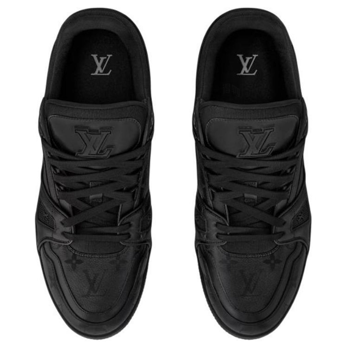Louis Vuitton Trainer Men's Black Calfskin Low-Top Sneakers