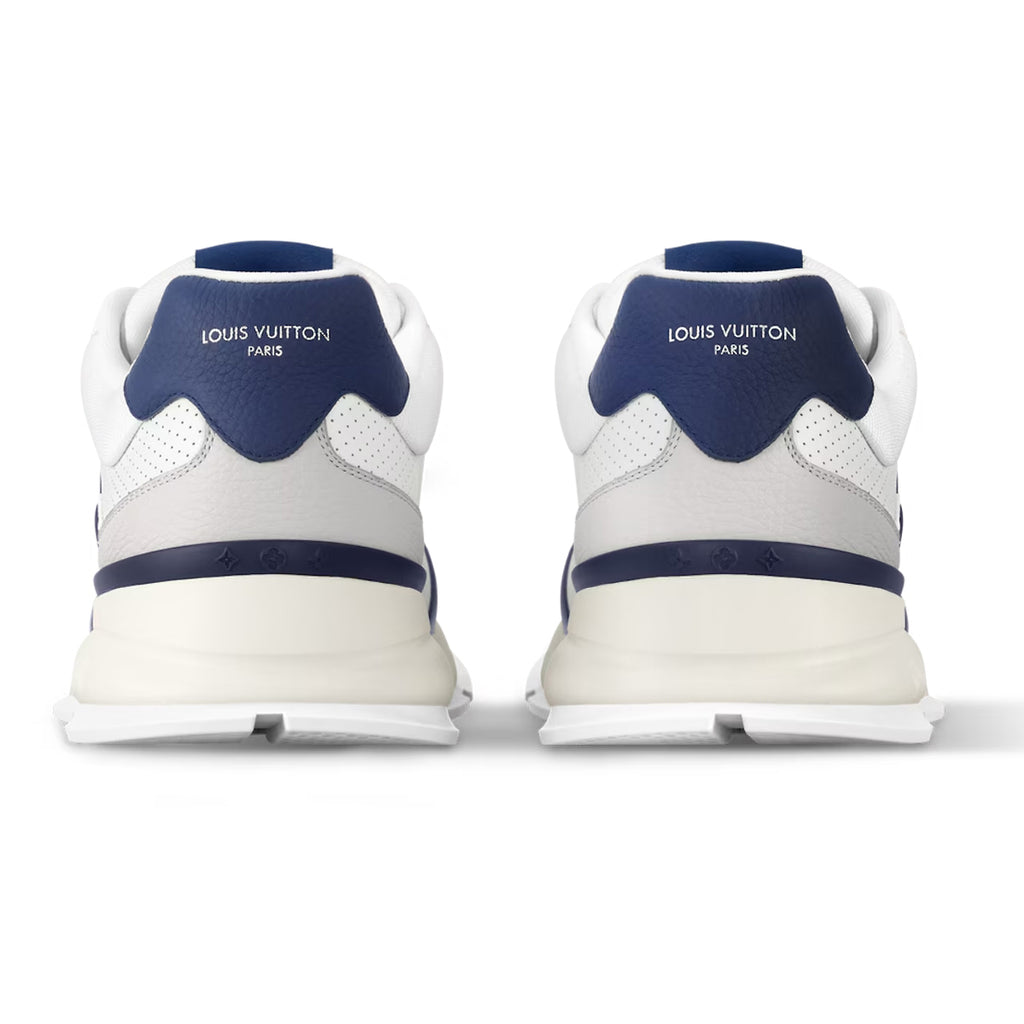 Louis Vuitton Classic Men's White Leather Sneakers with Navy Accents