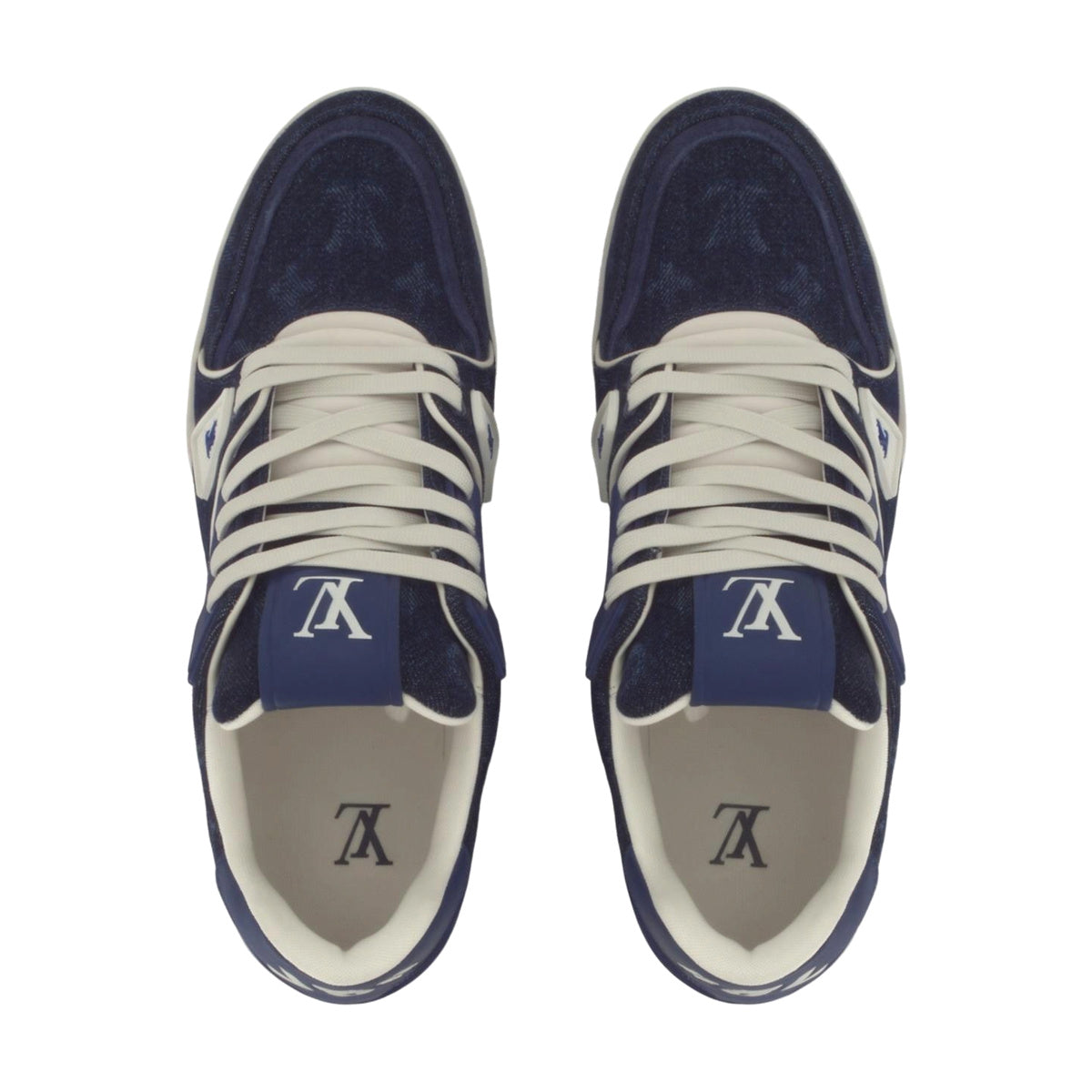 LOUIS VUITTON Trainer Men's Blue Monogram Denim Sneakers