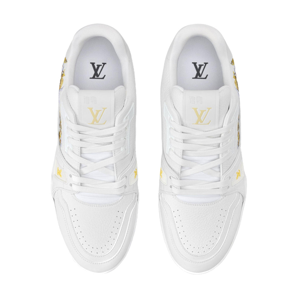 LOUIS VUITTON Trainer Men's White Floral Sneakers