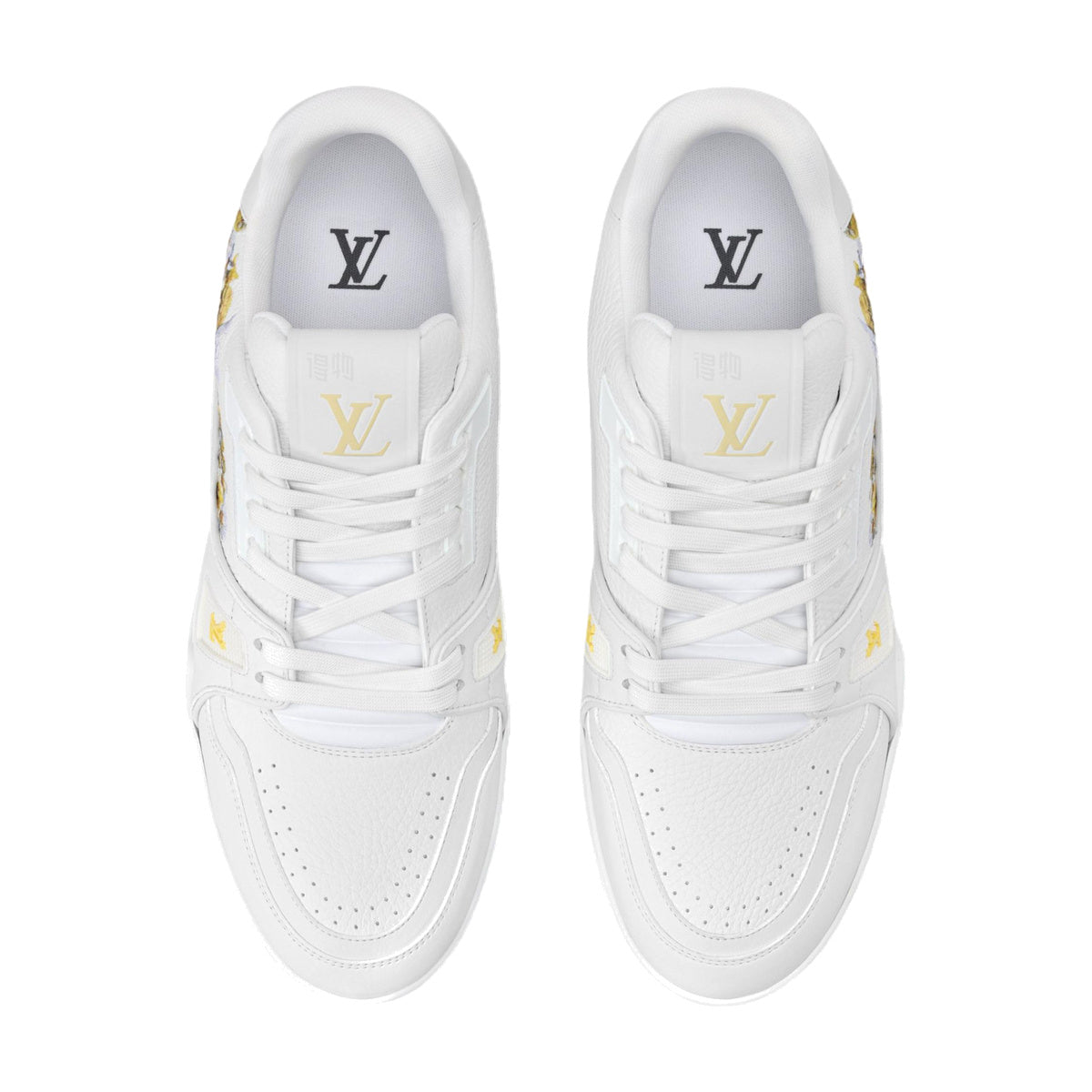 LOUIS VUITTON Trainer Men's White Floral Sneakers