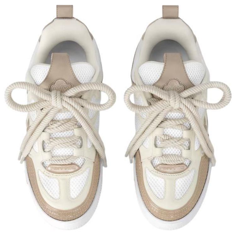 LOUIS VUITTON Skate Women's Beige & White Low-Top Sneakers