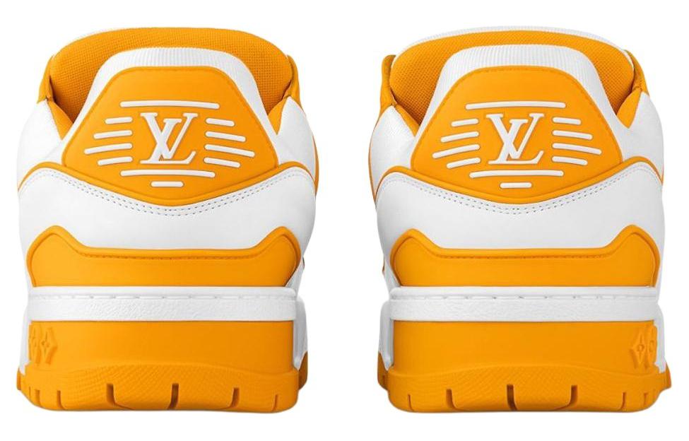 LOUIS VUITTON Trainer Maxi Unisex White & Yellow Low-Top Sneakers