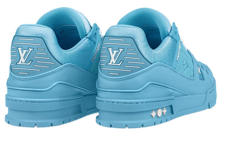 LOUIS VUITTON Trainer Unisex Light Blue Low-Top Sneakers