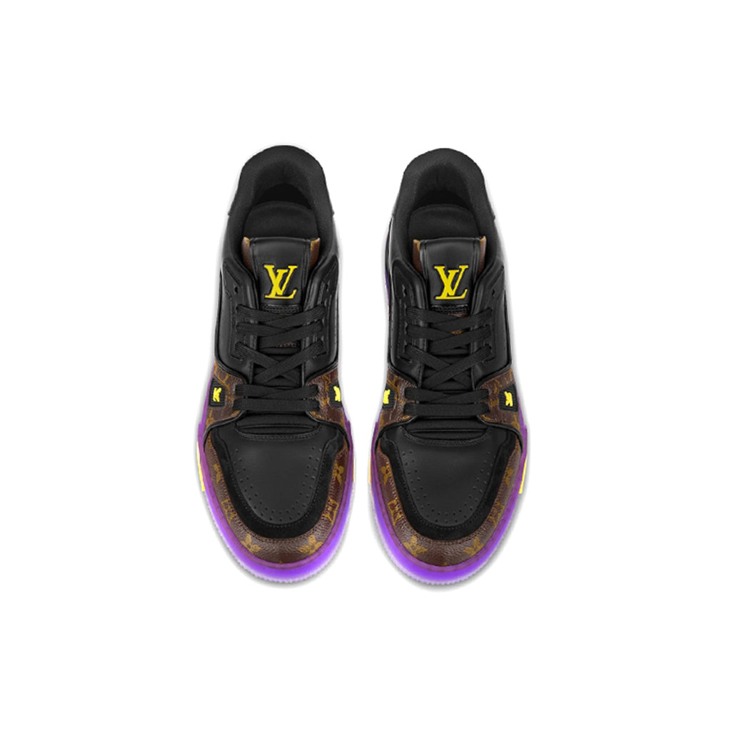 Louis Vuitton Trainer Men's Monogram Cowhide Sneakers, Brown & Purple