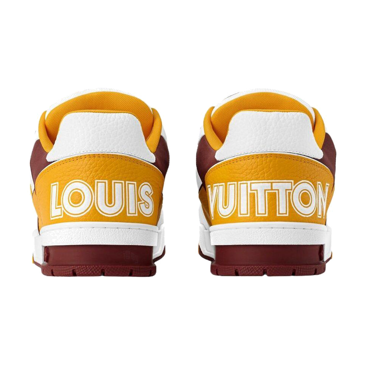 LOUIS VUITTON Trainer Men's Sneakers – Yellow, White & Burgundy