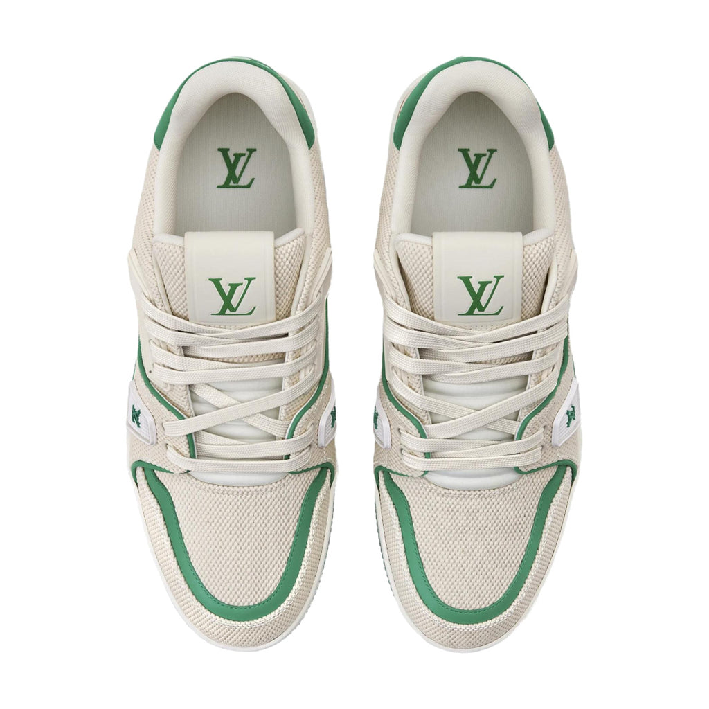 LOUIS VUITTON Trainer Men's Sneakers – Cream & Green