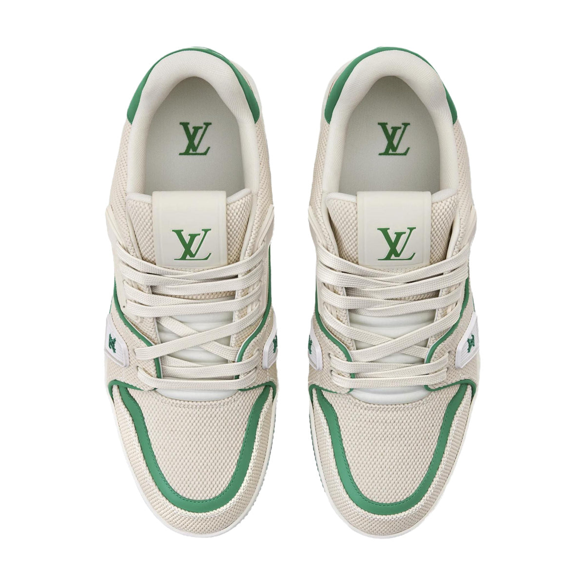 LOUIS VUITTON Trainer Men's Sneakers – Cream & Green