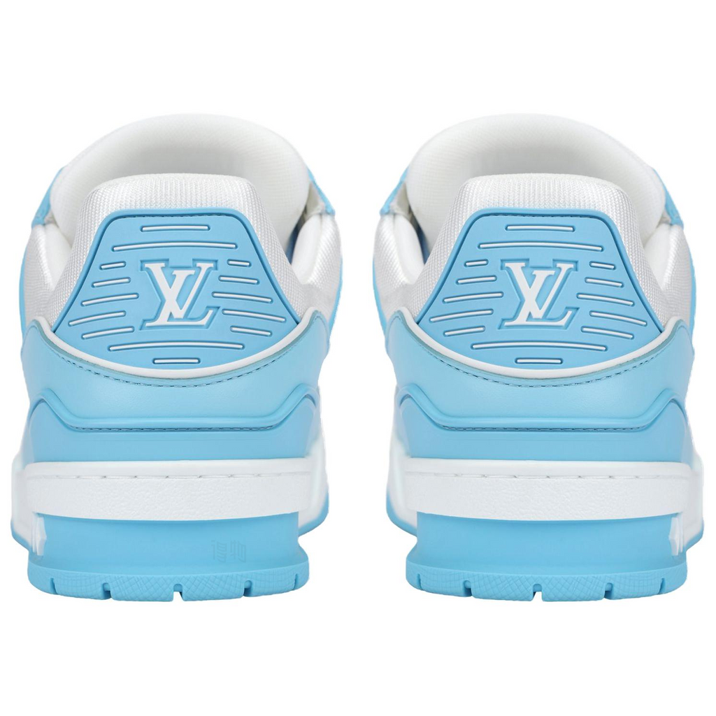 LOUIS VUITTON Trainer Unisex Light Blue & White Low-Top Sneakers