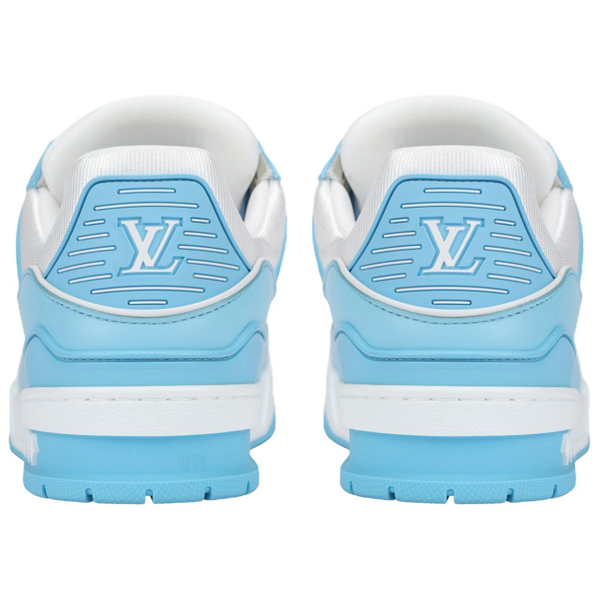 LOUIS VUITTON Trainer Unisex Light Blue & White Low-Top Sneakers