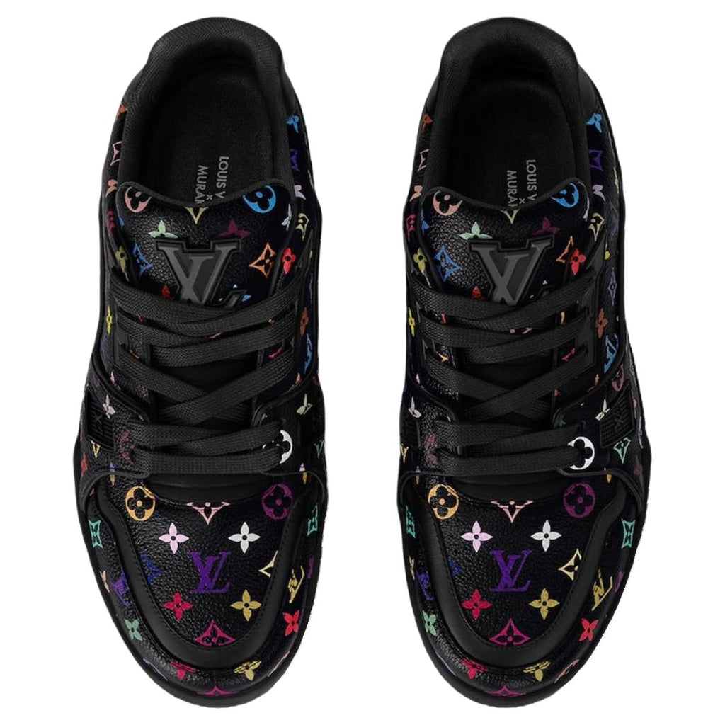 LOUIS VUITTON x Takashi Murakami Trainer Women's Black Multicolor Monogram Sneakers