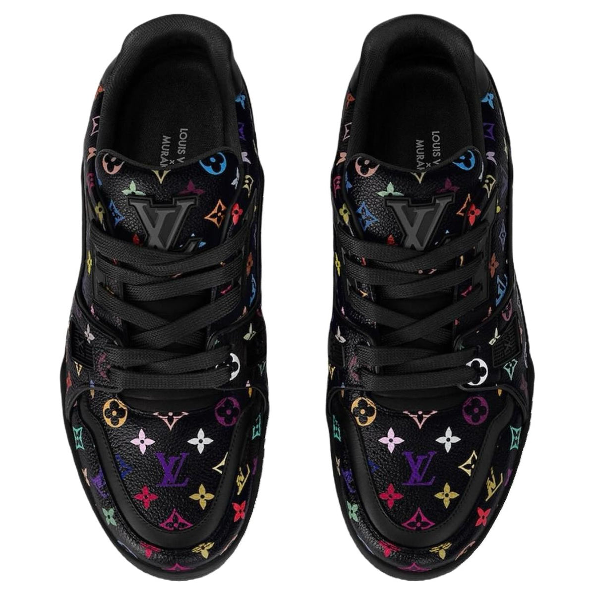 LOUIS VUITTON x Takashi Murakami Trainer Women's Black Multicolor Monogram Sneakers