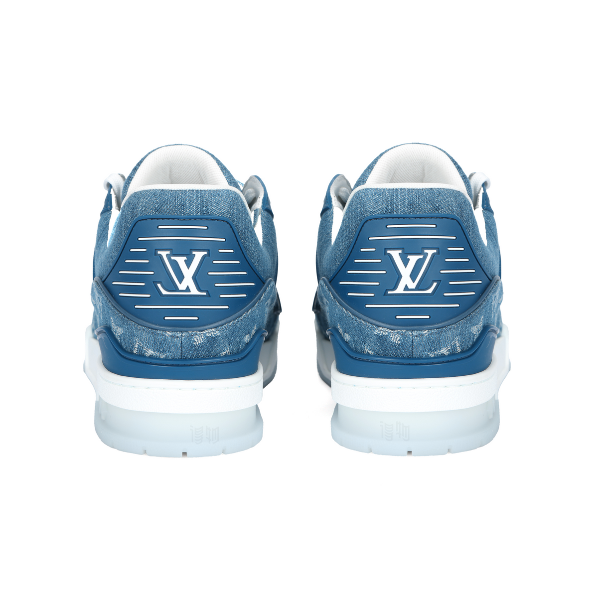 LOUIS VUITTON Trainer Men's Blue Monogram Denim Sneakers