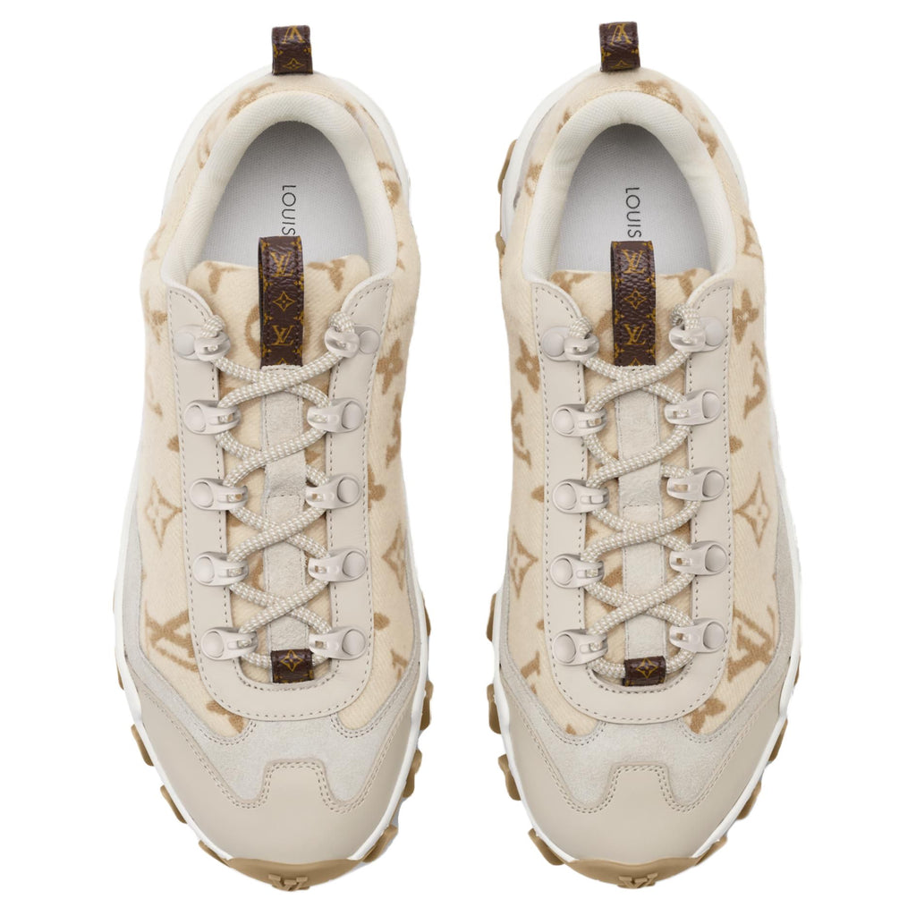 LOUIS VUITTON Rush Xplorer Women's Beige Monogram Wool Sneakers