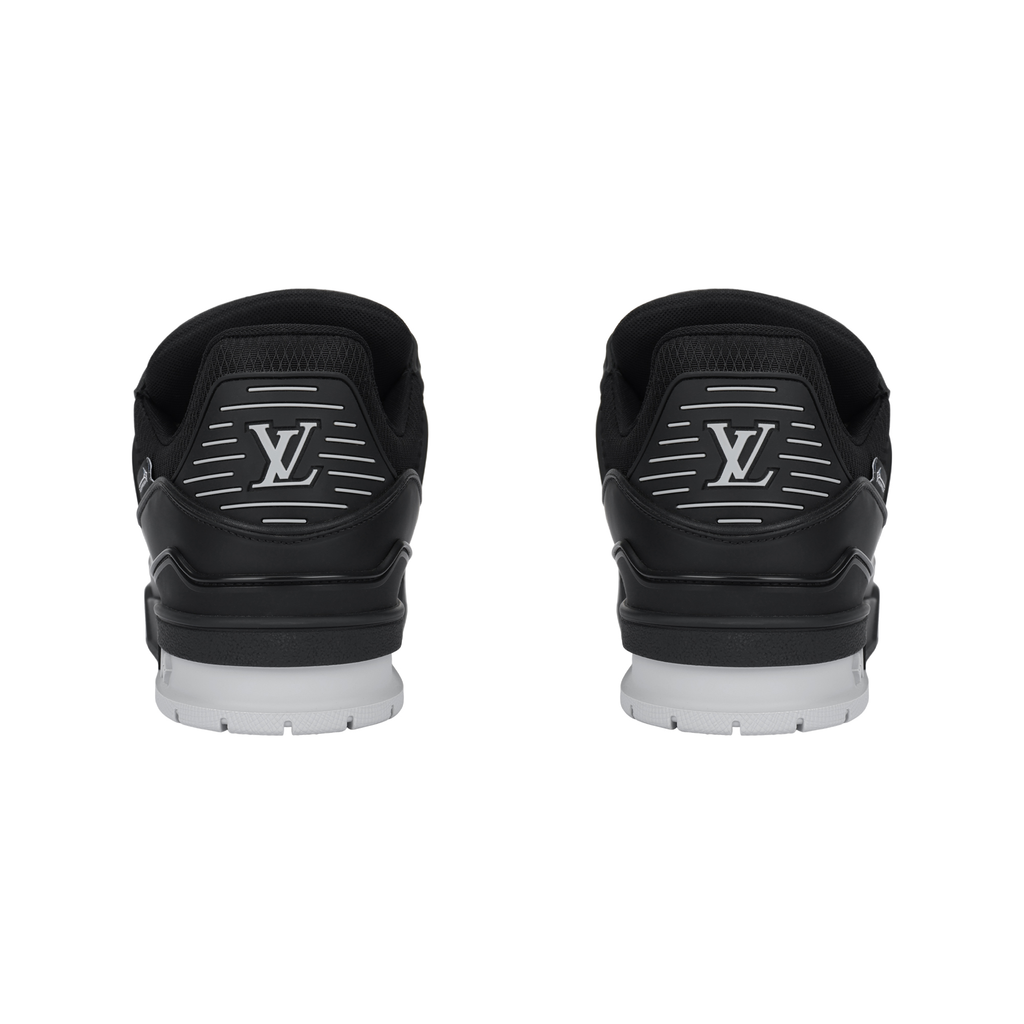 LOUIS VUITTON Trainer Men's Black Low-Top Sneakers with White Details