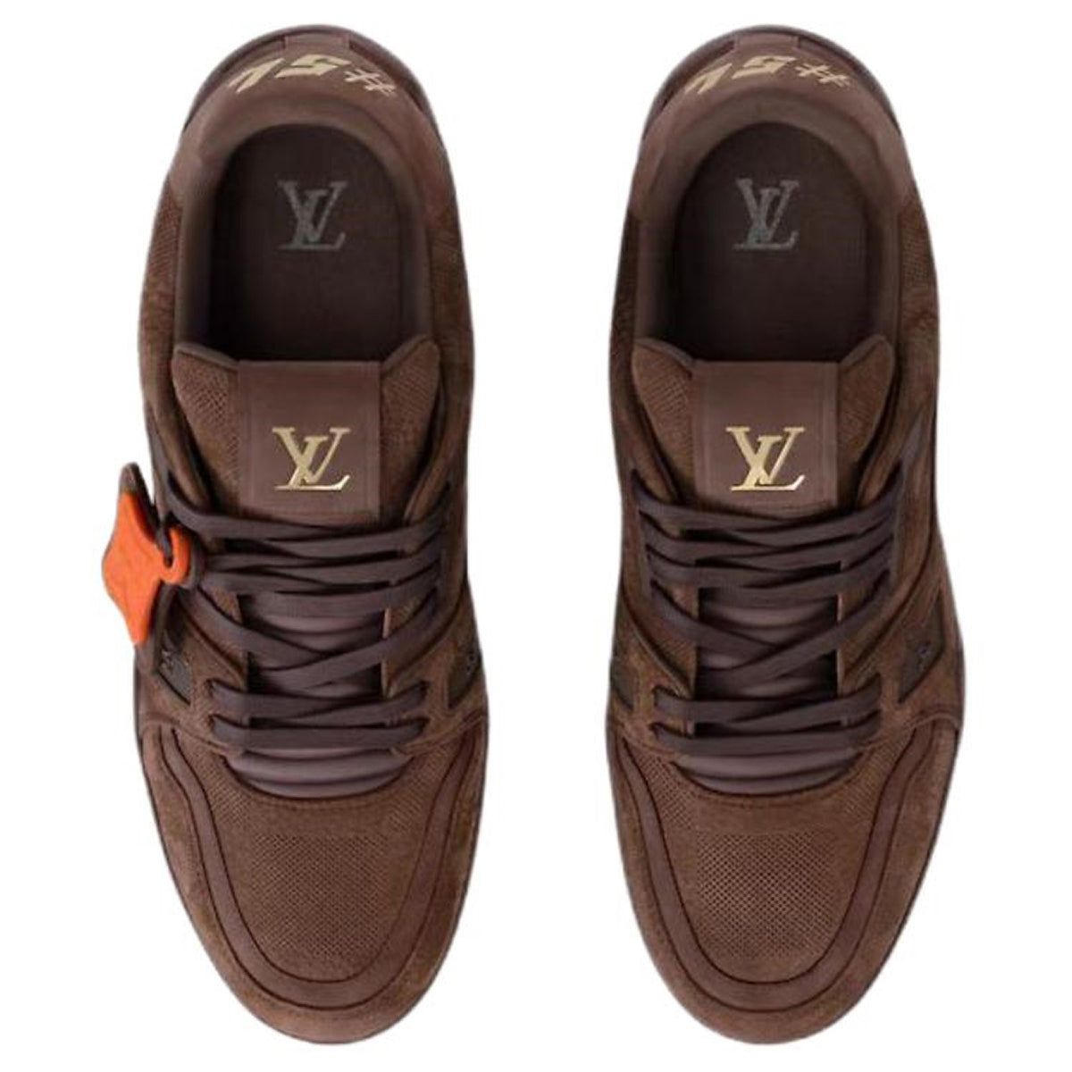 Louis Vuitton Trainer Unisex Damier Leather Sneakers, Brown