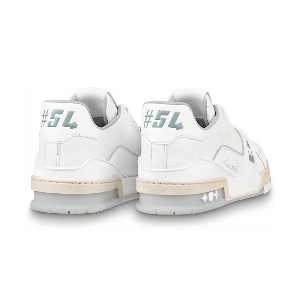 LV Trainer Unisex Low-Top Sneakers, White Leather
