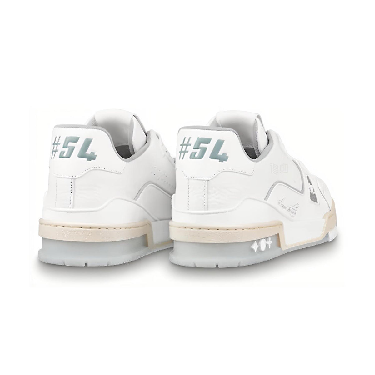 LV Trainer Unisex Low-Top Sneakers, White Leather