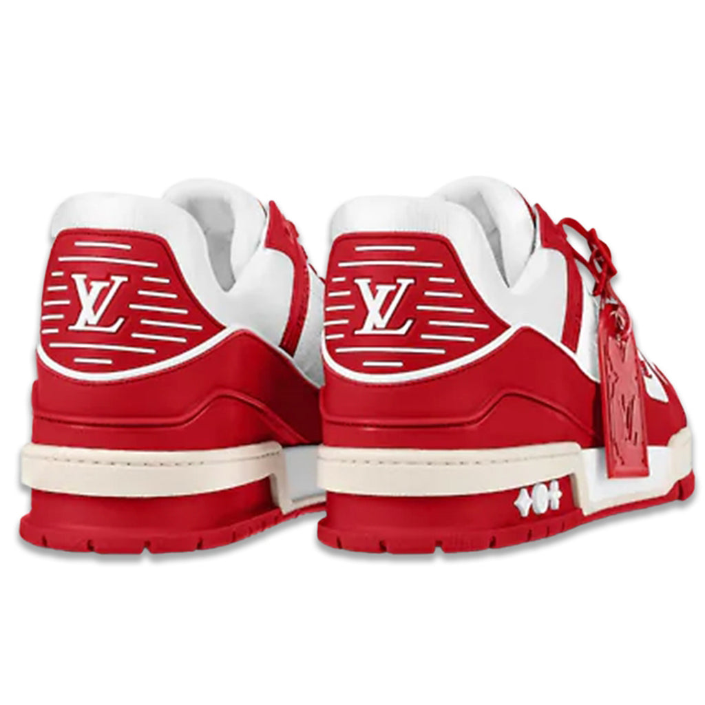Louis Vuitton Trainer Men's Red & White Low-Top Charity Edition Sneakers