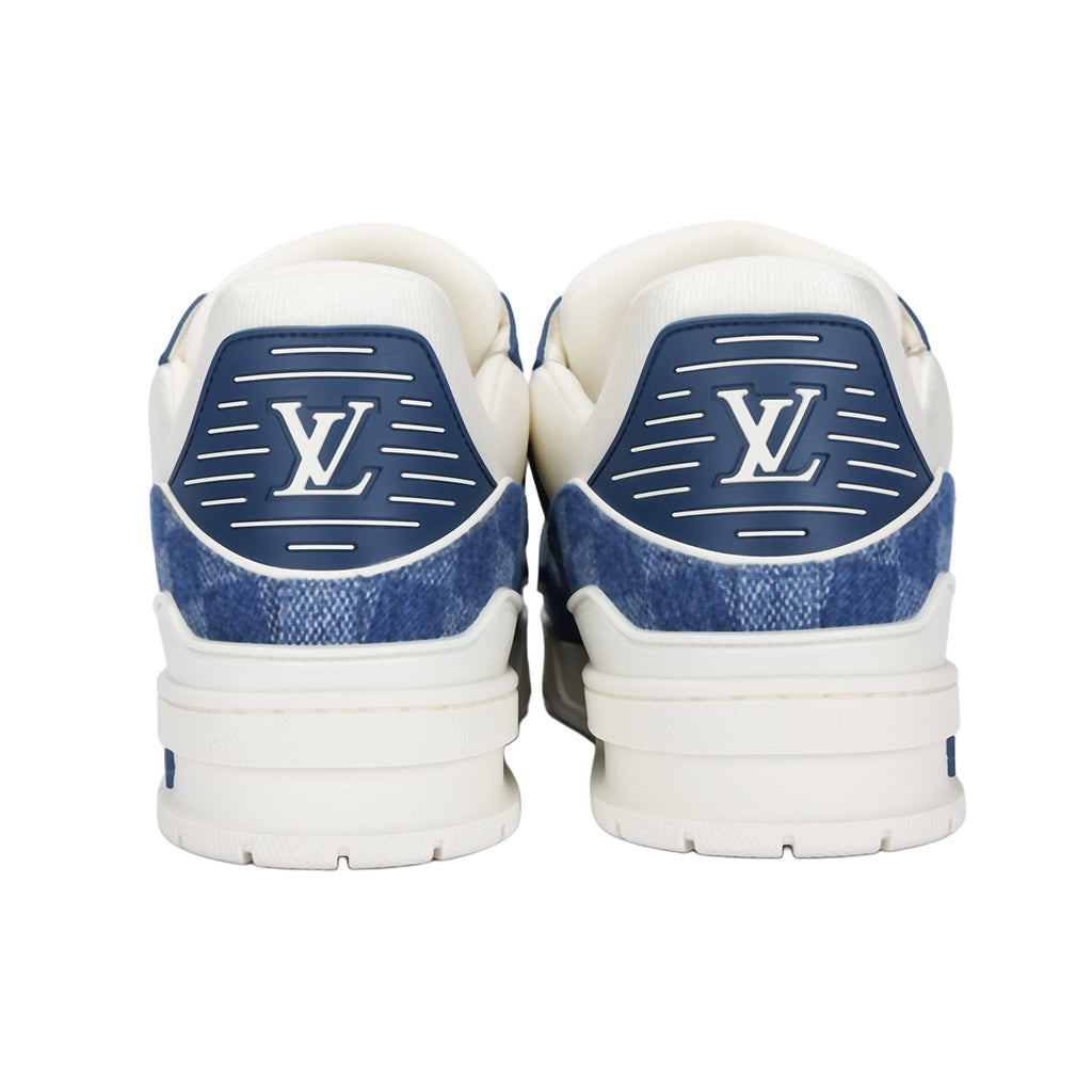 Louis Vuitton Trainer Unisex Low-Top Sneakers, Blue & White