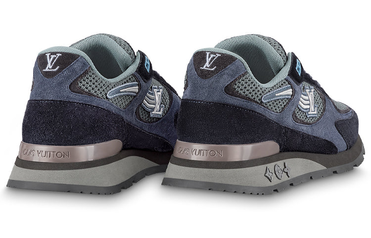 LOUIS VUITTON Run Away Men's Blue Black & Grey Sneakers