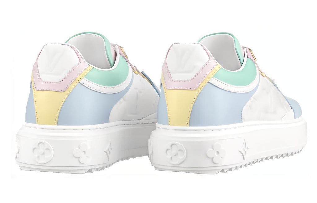 LOUIS VUITTON Time Out Women's White & Pastel Platform Sneakers