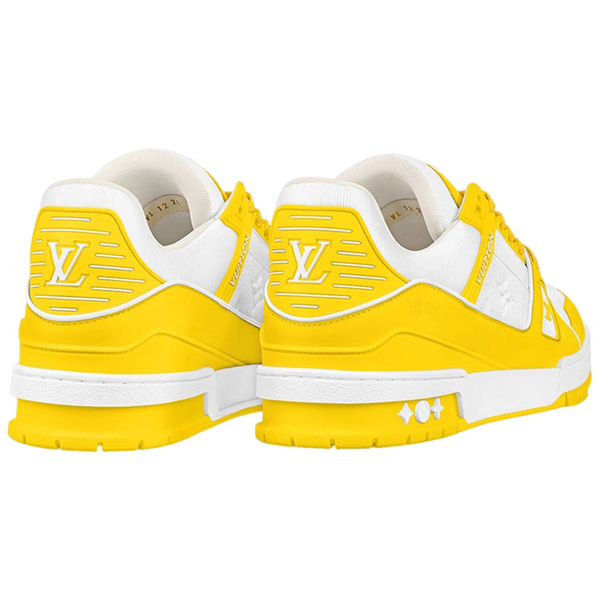 Louis Vuitton Trainer Unisex Low-Top Sneakers, Yellow & White Leather