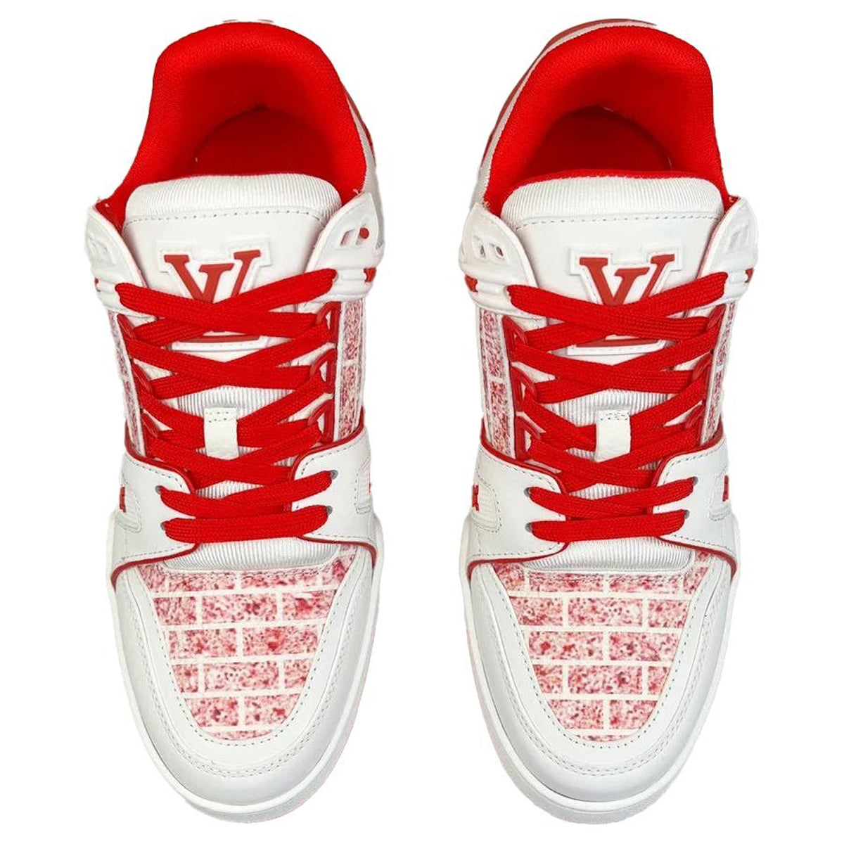 LOUIS VUITTON x Lady Pink Trainer Men's White & Red Sneakers
