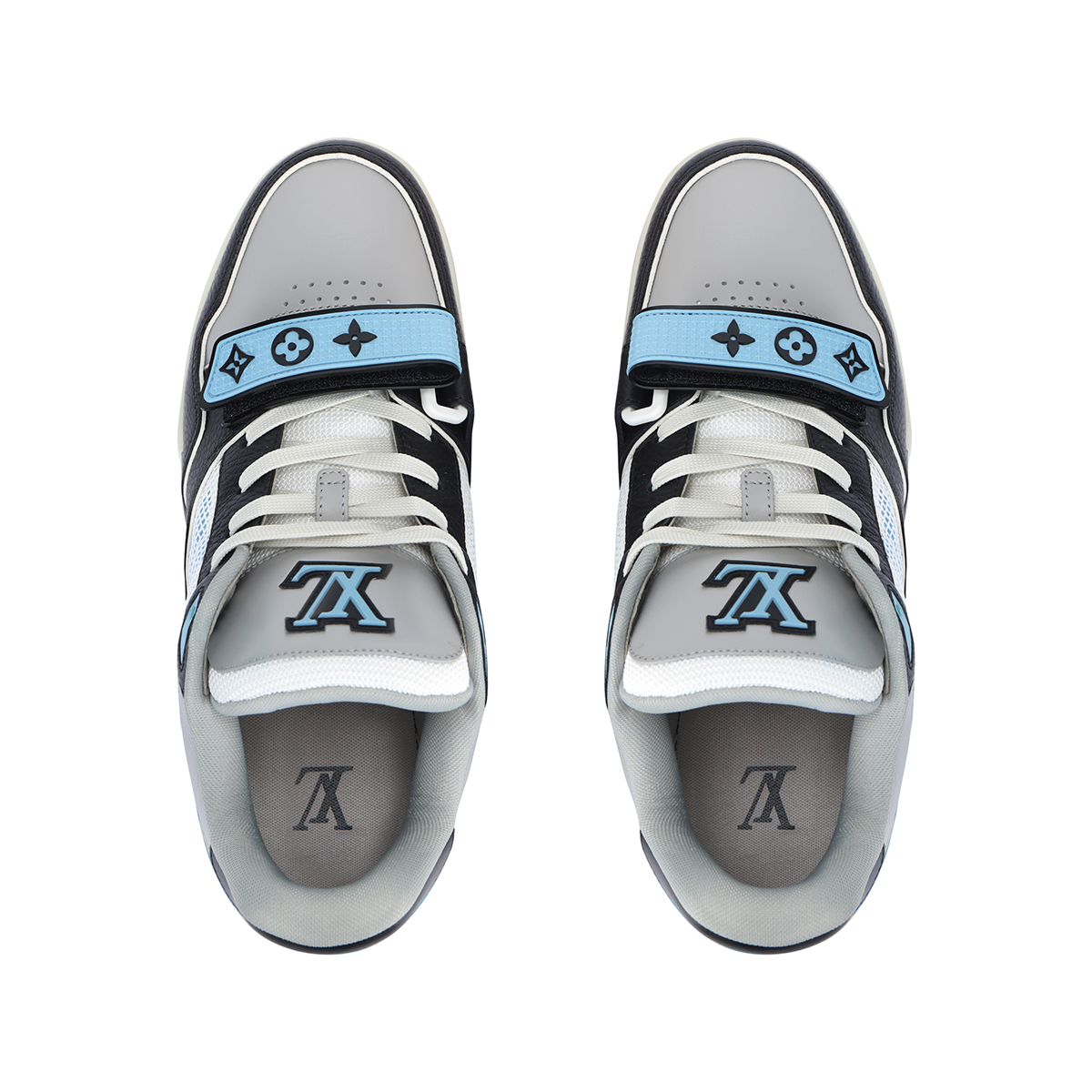 Louis Vuitton Trainer Men's Low-Top Sneakers, Ocean Blue