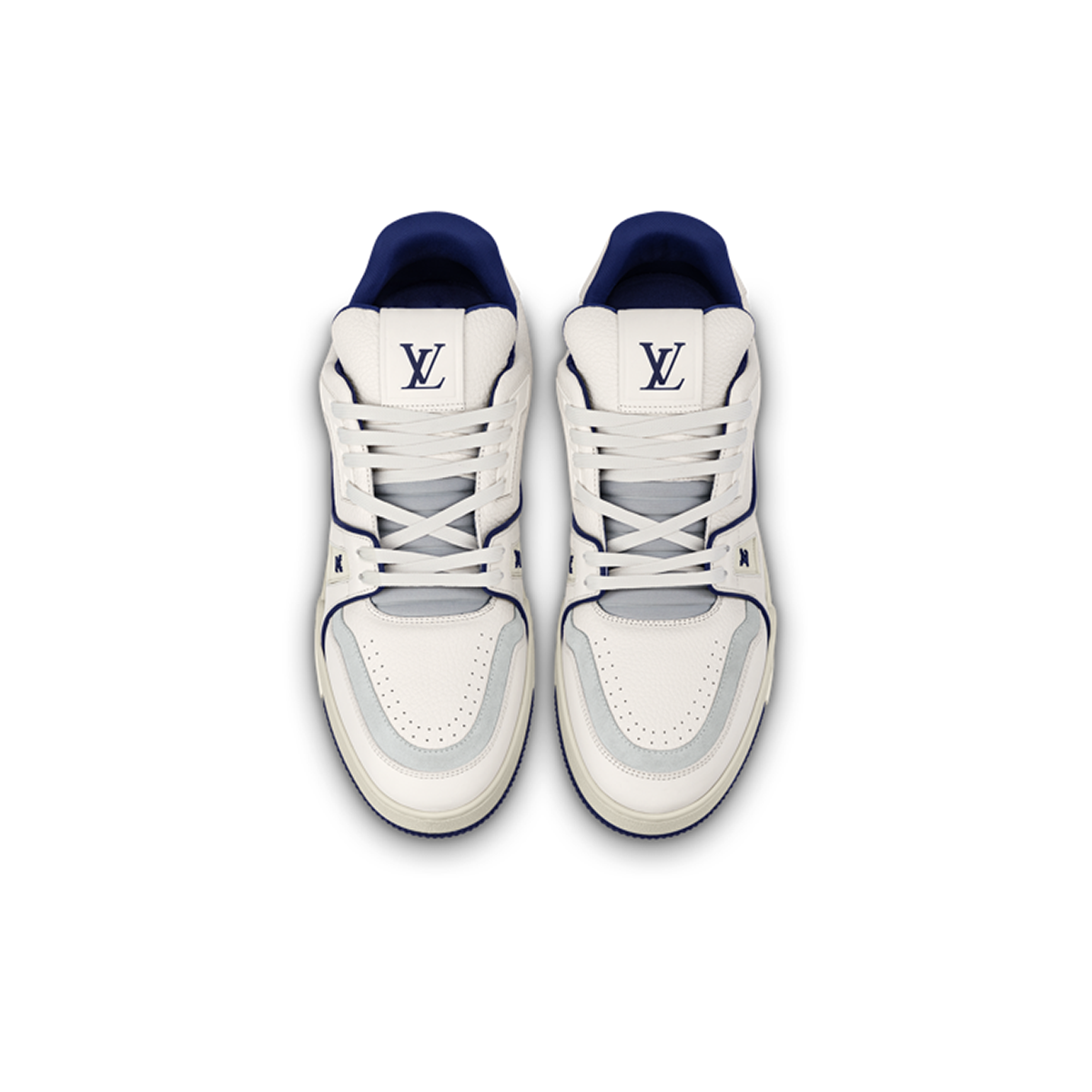 Louis Vuitton Trainer Unisex Low-Top Sneakers, White & Navy