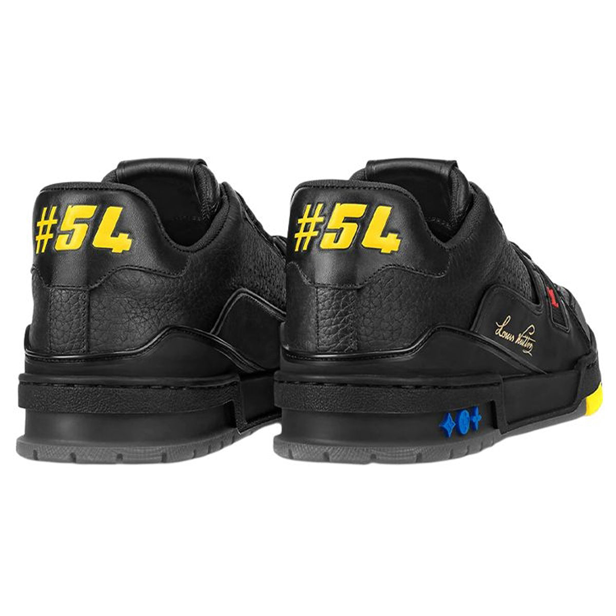 LV Trainer Men's Low-Top Sneakers, Black Leather & Mesh