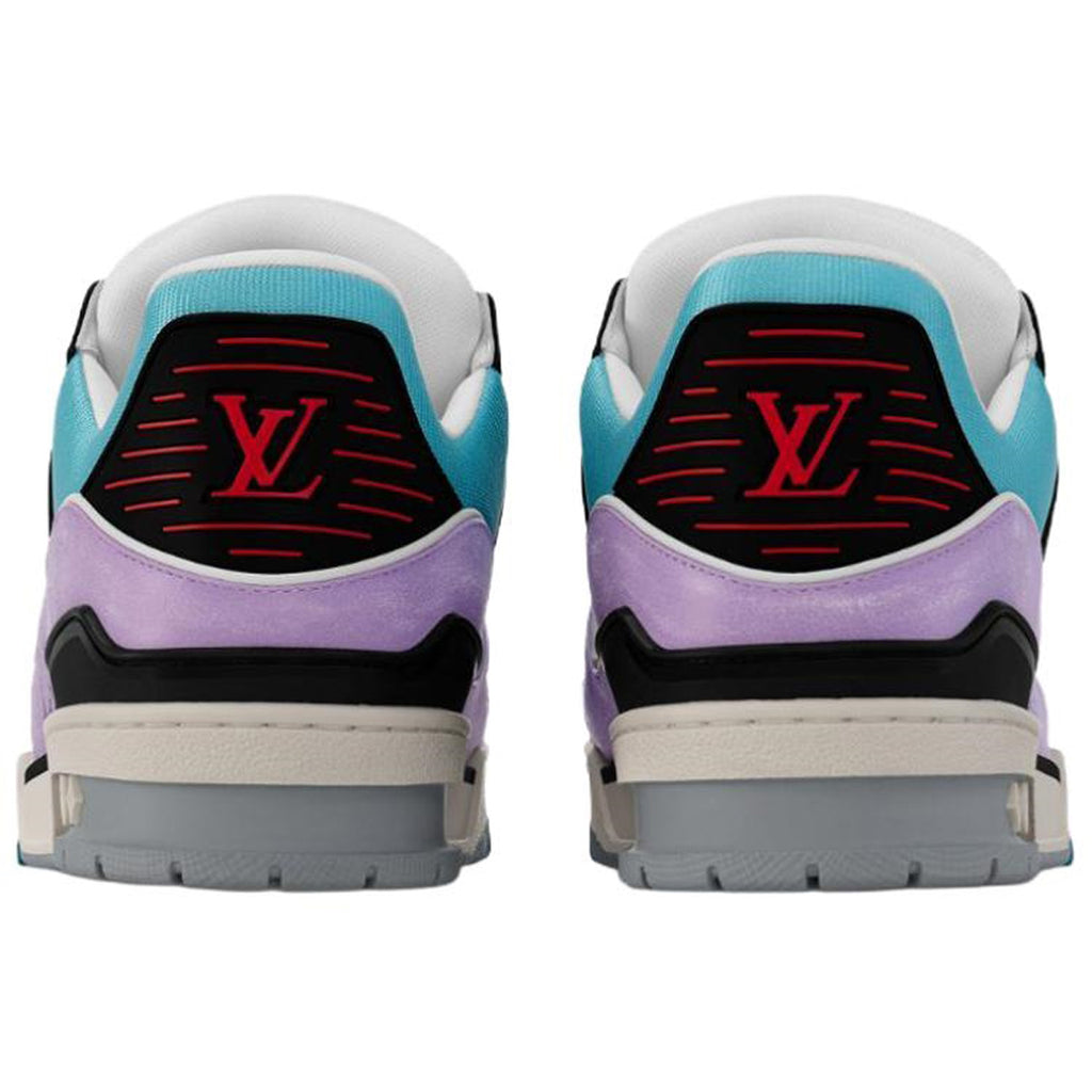 Louis Vuitton Trainer Unisex Cowhide Sneakers, Turquoise & Lilac
