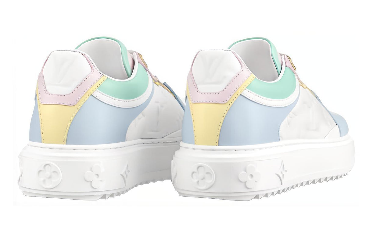 LOUIS VUITTON Time Out Women's White & Pastel Platform Sneakers