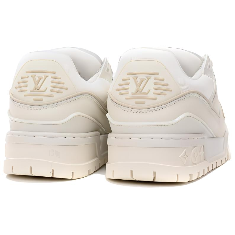LOUIS VUITTON Trainer Maxi Men's White & Blue Accent Sneakers