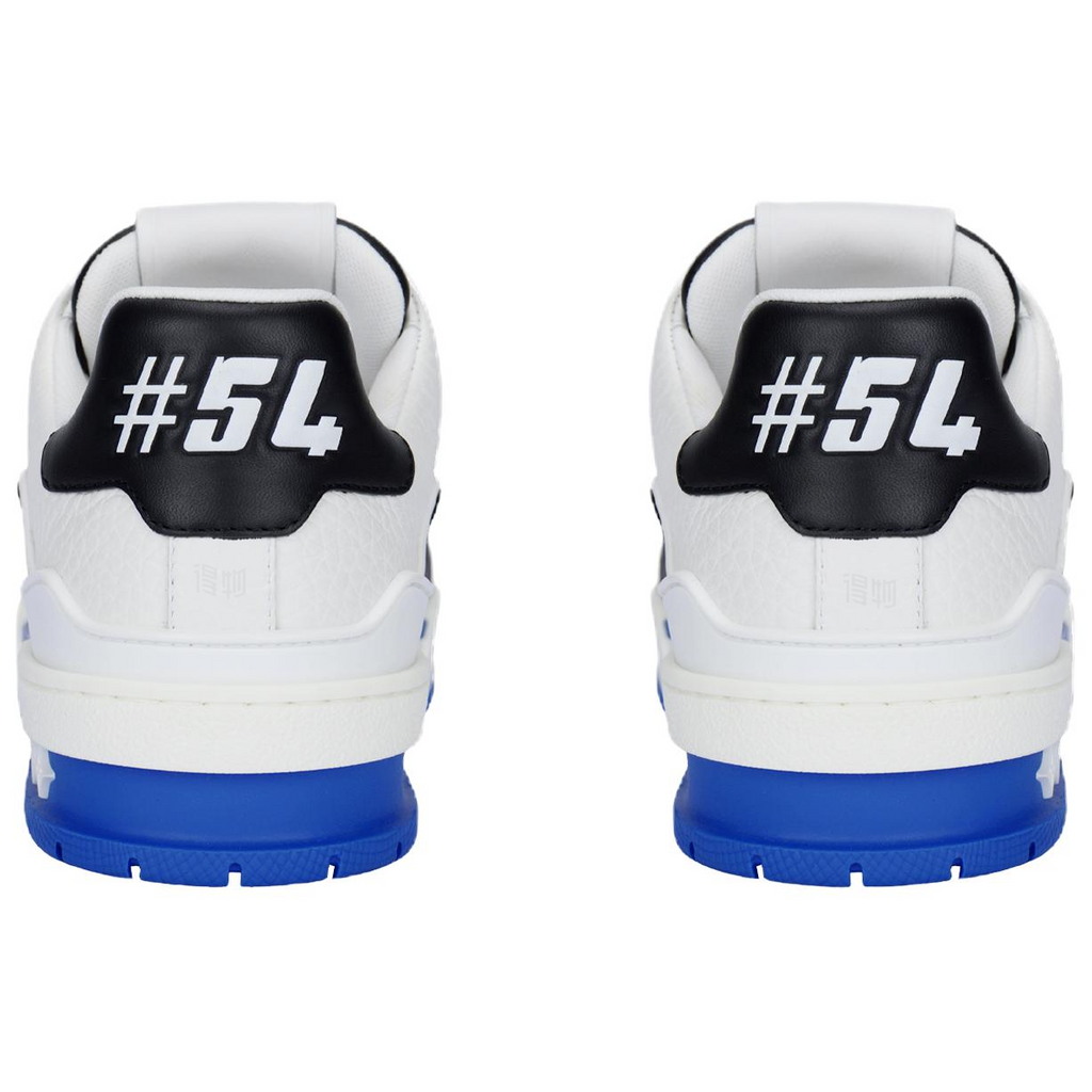 LOUIS VUITTON Trainer Women's Black & White Sneakers with Blue Sole