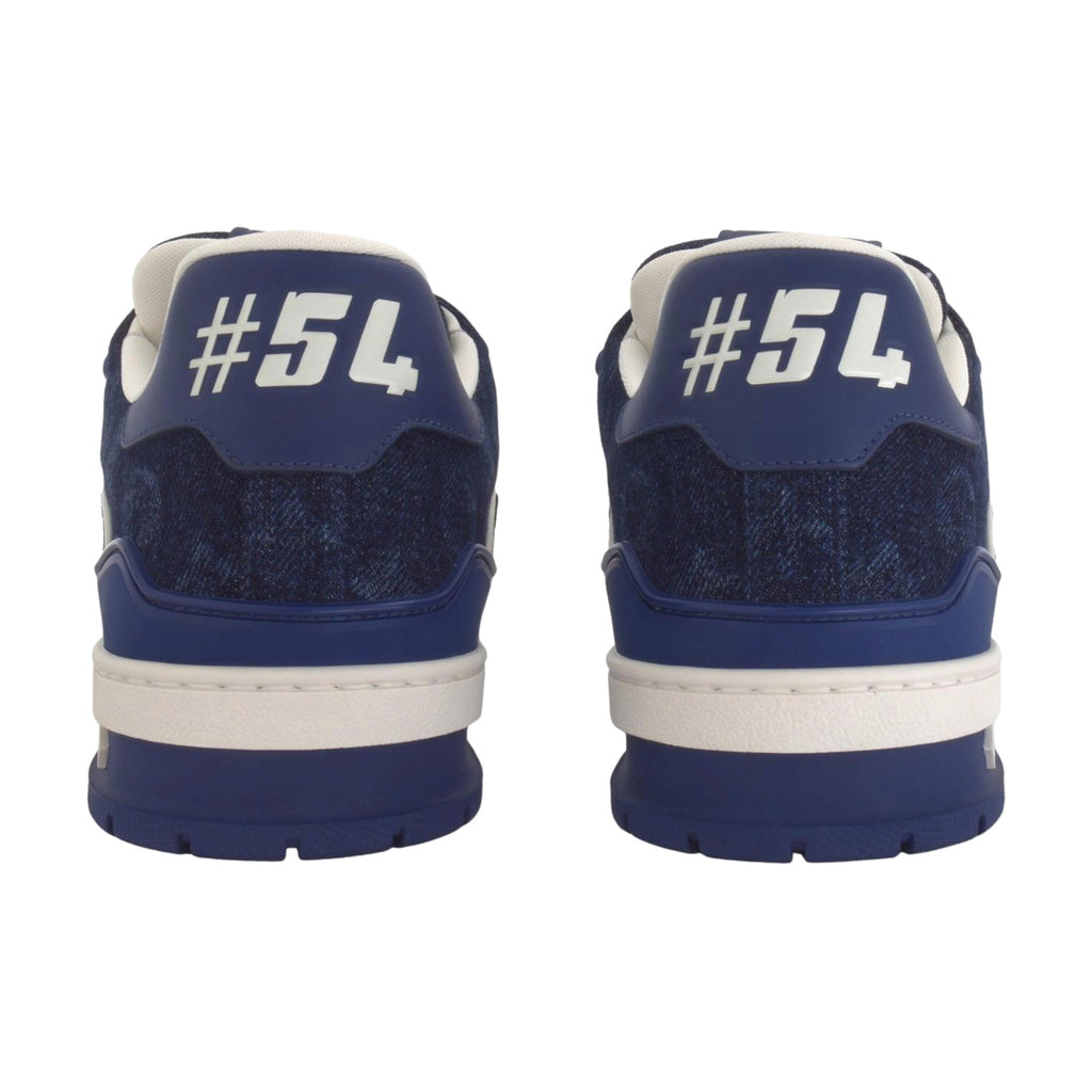 LOUIS VUITTON Trainer Men's Blue Monogram Denim Sneakers