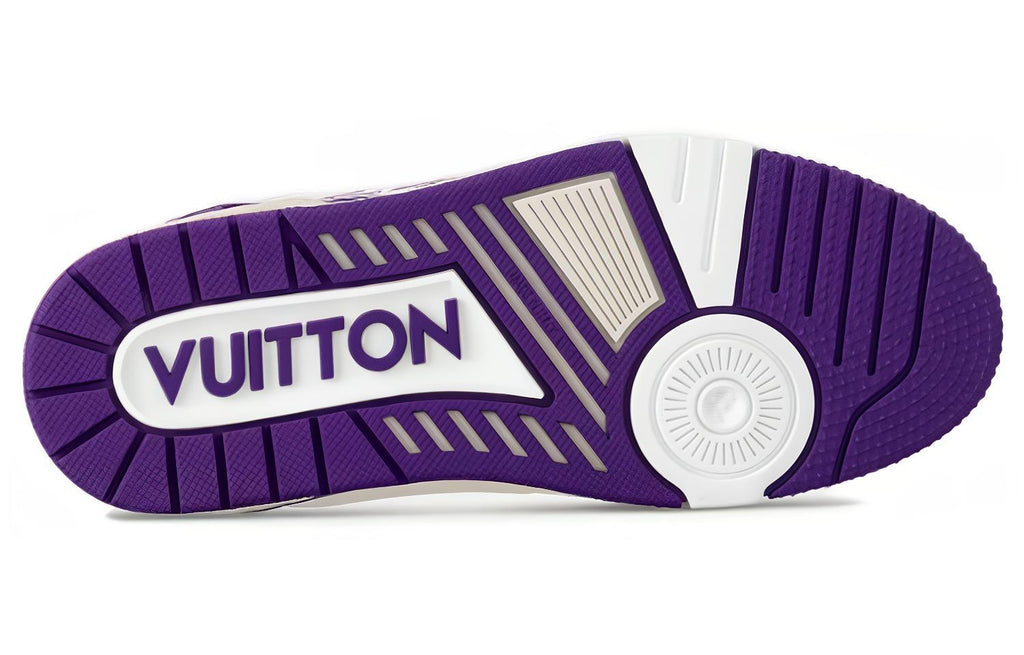 LOUIS VUITTON Trainer Women's White & Purple Low-Top Sneakers