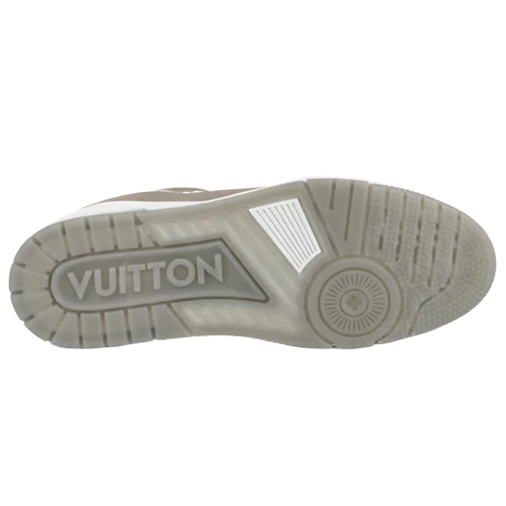 LV Trainer Men's Low-Top Sneakers, Grey & White