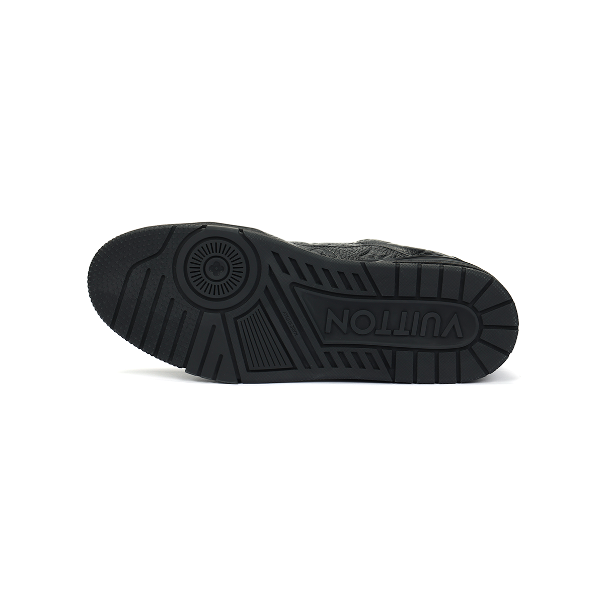 Louis Vuitton Trainer Men's Black Grained Calfskin Low-Top Sneakers