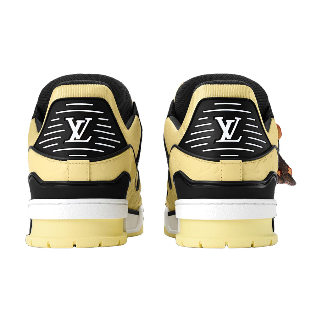 LOUIS VUITTON Trainer Men's Yellow & Black Sneakers with Bear Charm