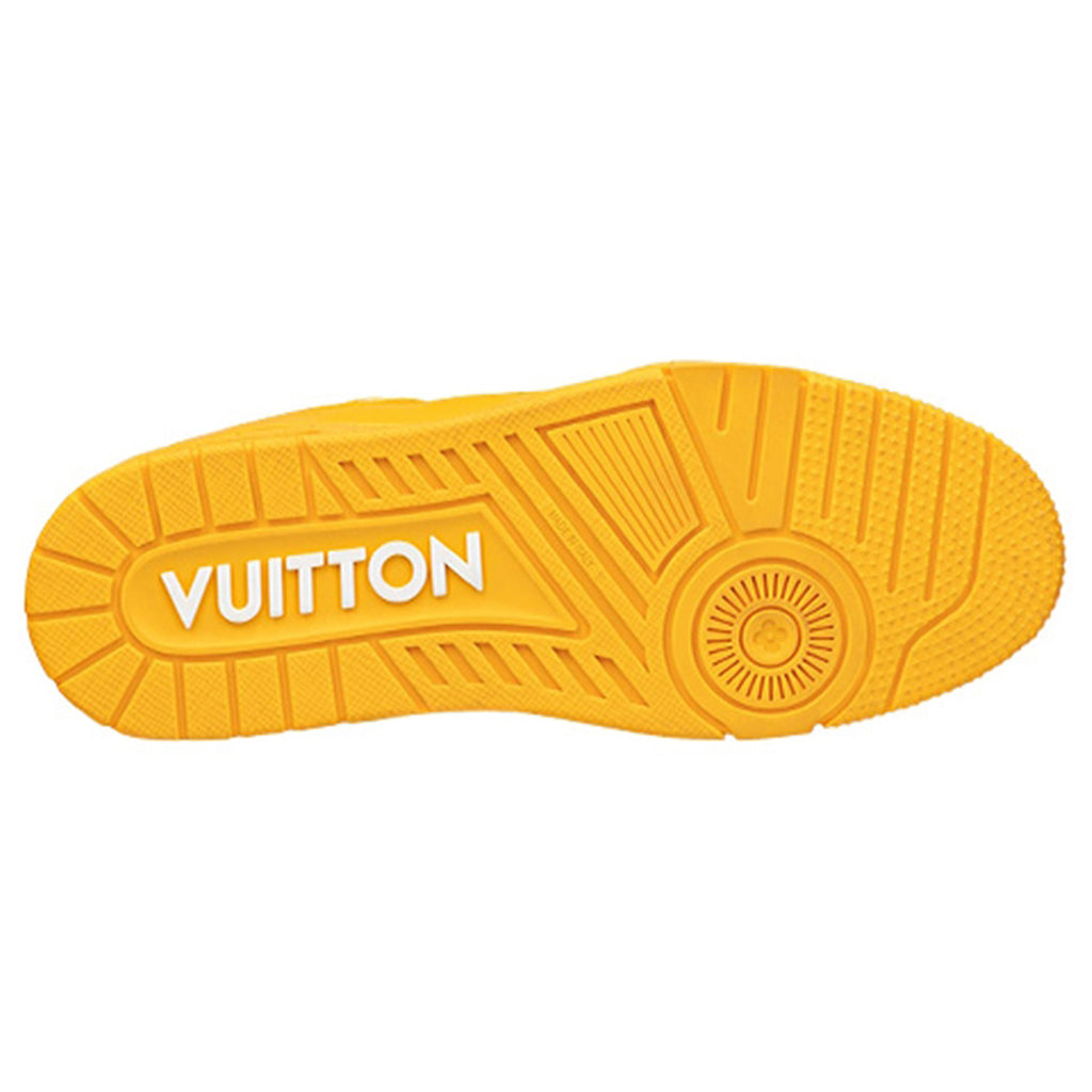 Louis Vuitton Trainer Men's Leather Sneakers, Yellow