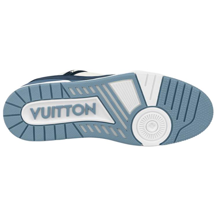 LOUIS VUITTON Trainer Unisex Navy & Cream Low-Top Sneakers