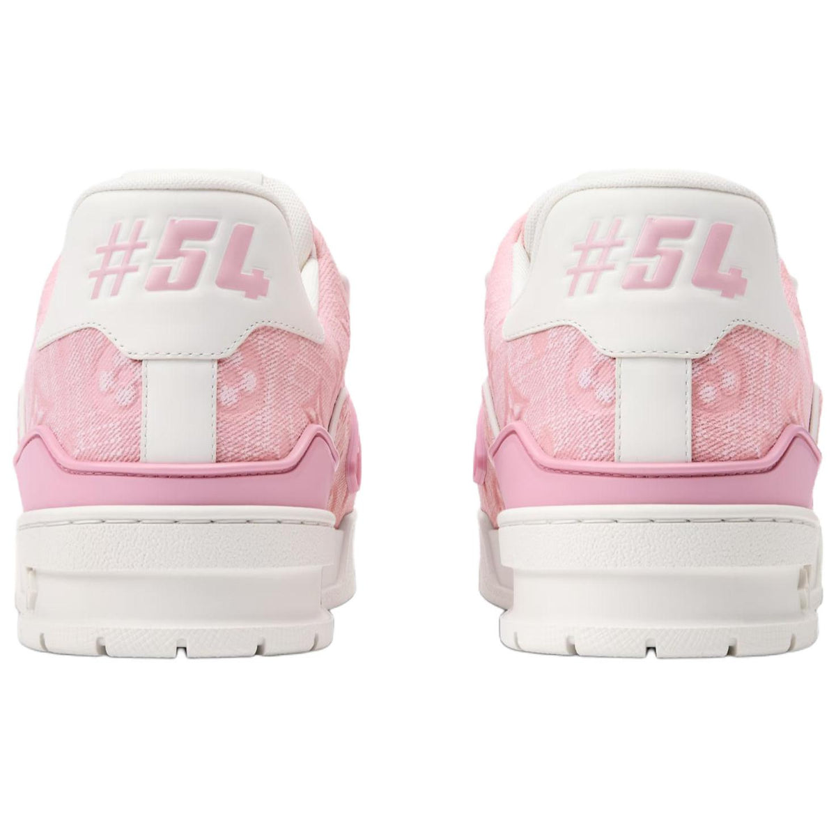 LOUIS VUITTON Trainer Men's Pink & White Monogram Sneakers