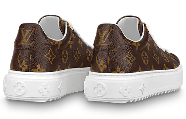 LOUIS VUITTON Time Out Women's Brown Monogram Platform Sneakers