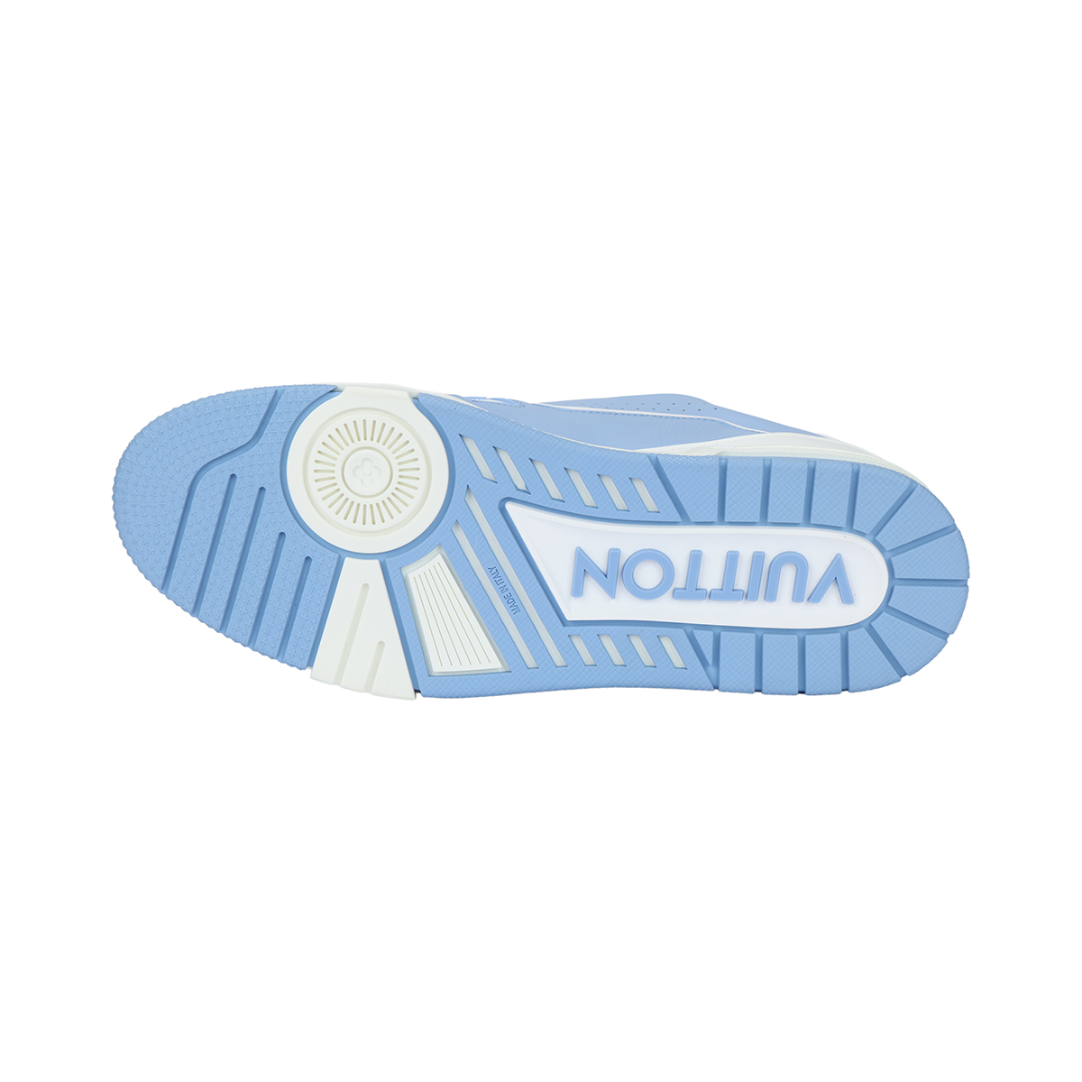 Louis Vuitton Trainer Men's Low-Top Leather Sneakers, Light Blue