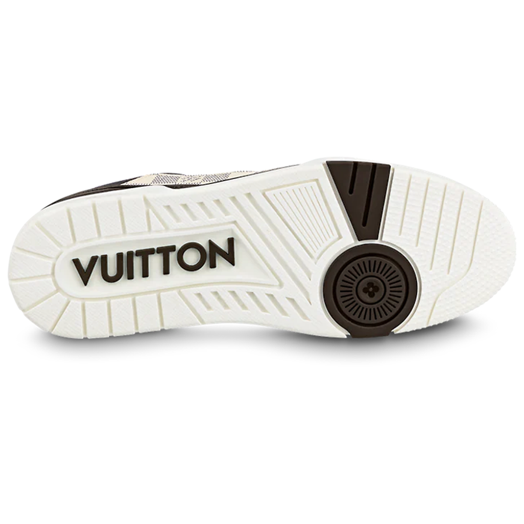 Louis Vuitton Trainer Unisex Low-Top Sneakers, Brown & Cream Checkerboard