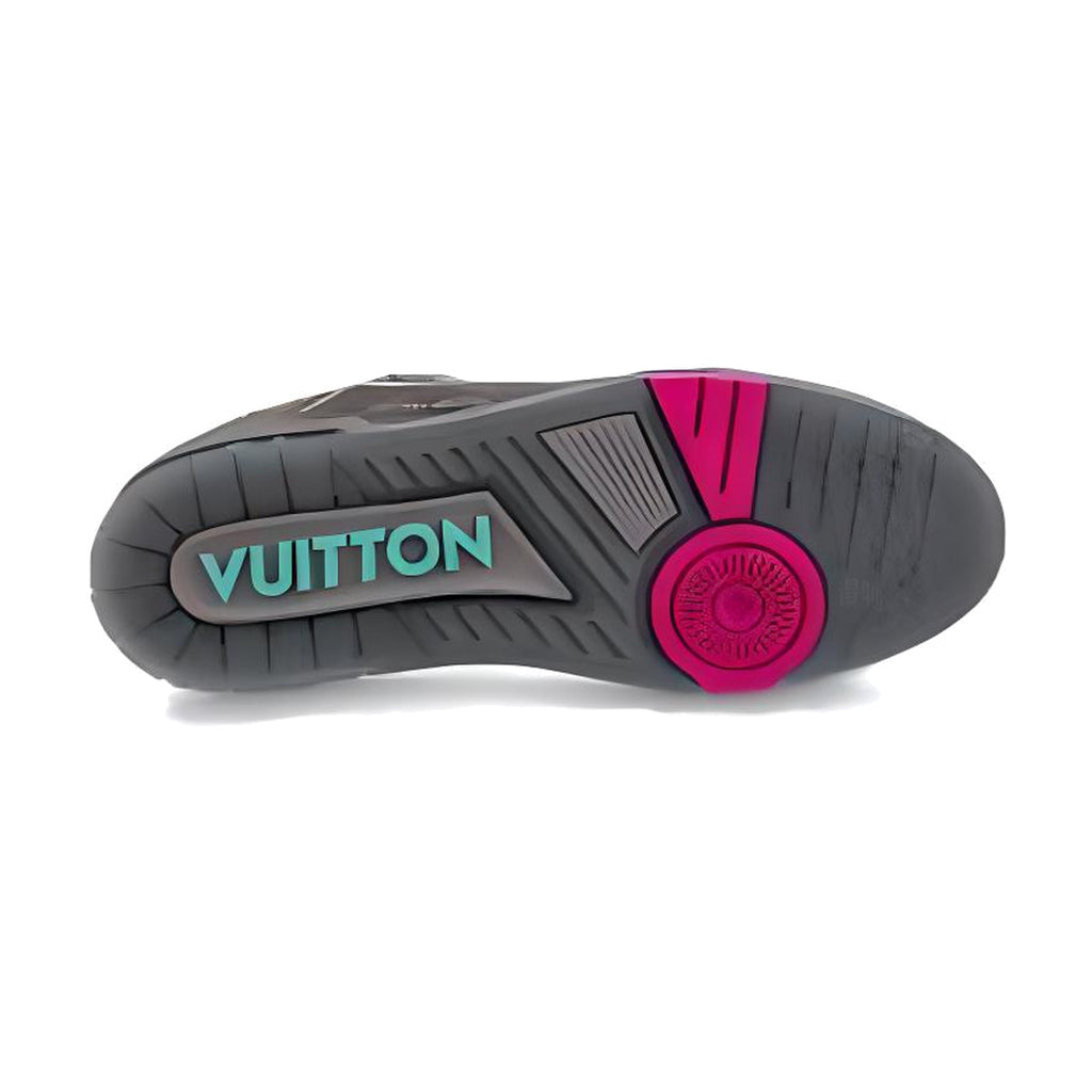LOUIS VUITTON Trainer Men's Dark Grey Suede & Felt Sneakers