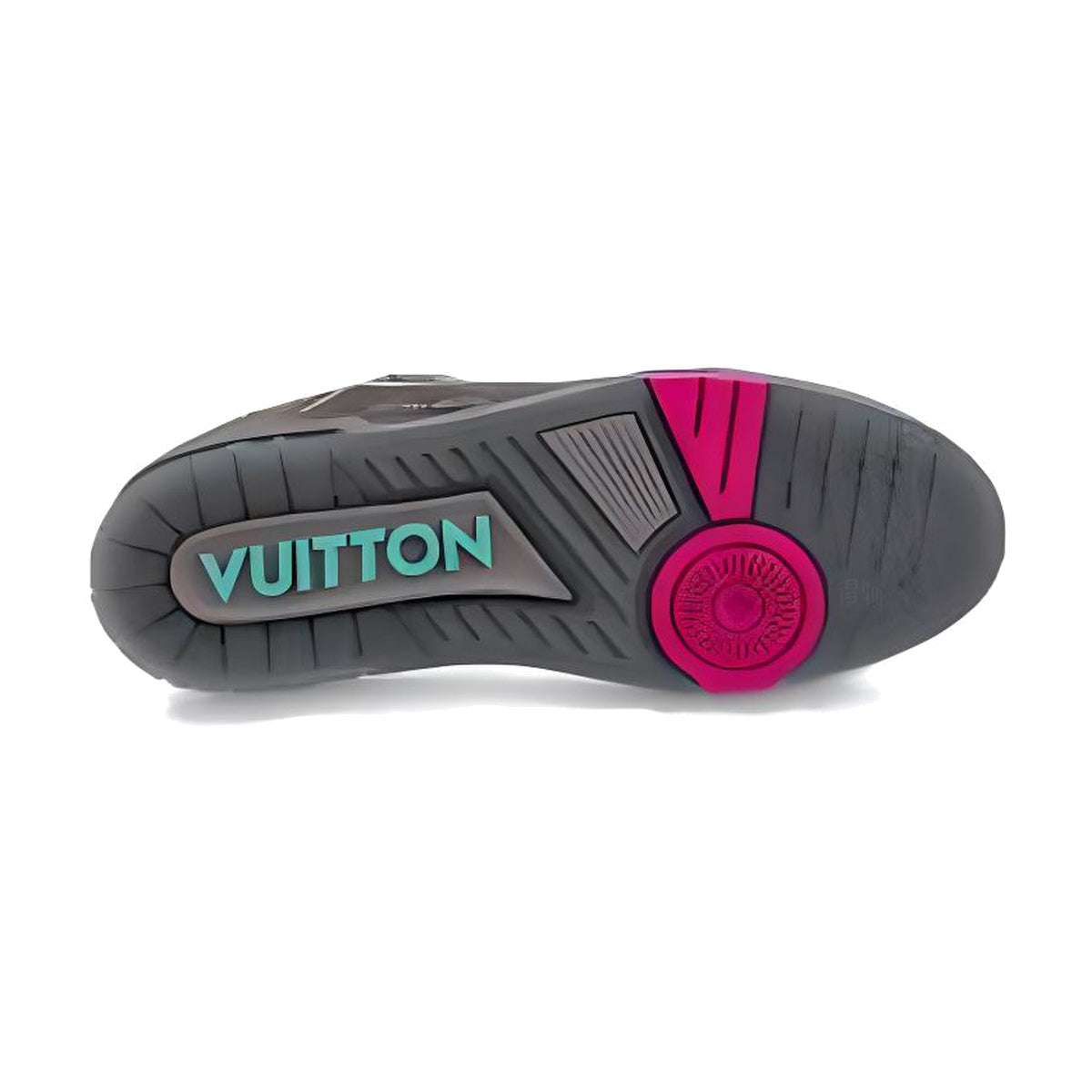 LOUIS VUITTON Trainer Men's Dark Grey Suede & Felt Sneakers